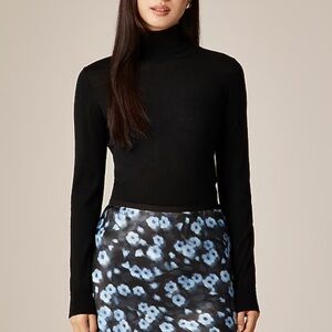 J crew Carolyn turtleneck sweater in merino wool black